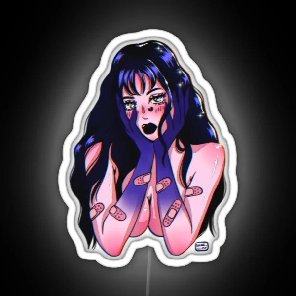 ANIME GIRL BLUE RGB Neon Sign