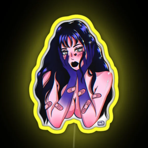 ANIME GIRL BLUE RGB Neon Sign