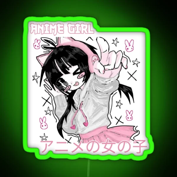 Anime Girl Cute RGB Neon Sign