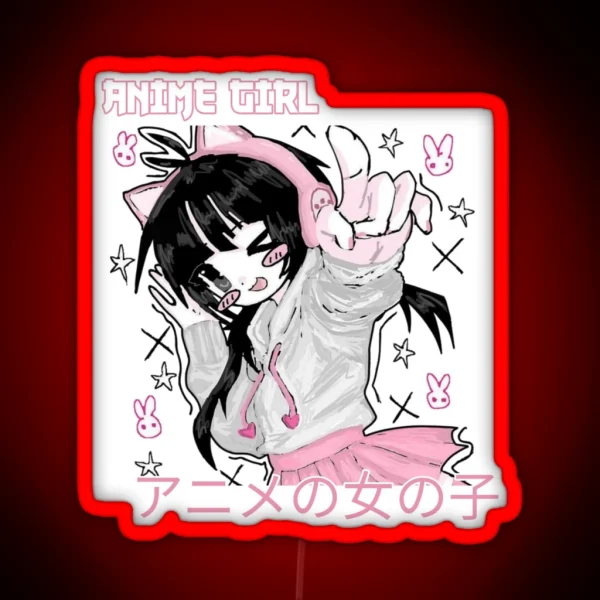 Anime Girl Cute RGB Neon Sign