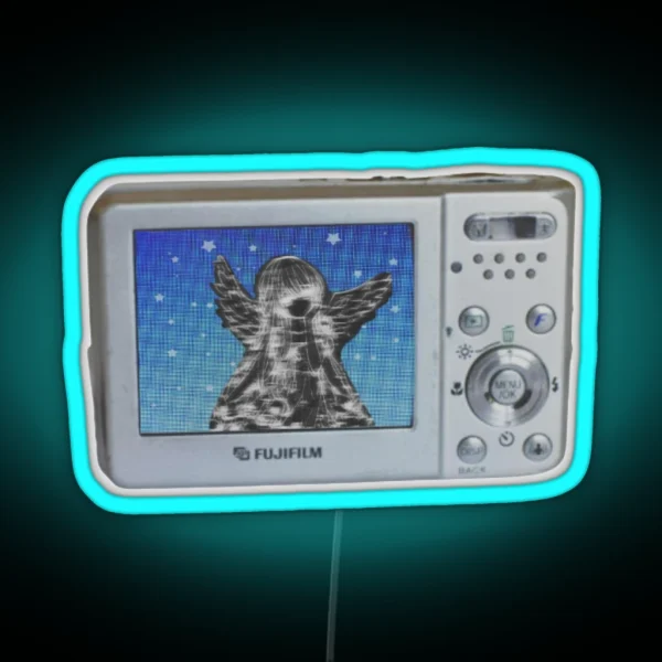 Anime Girl Digital 2000s Camera RGB Neon Sign