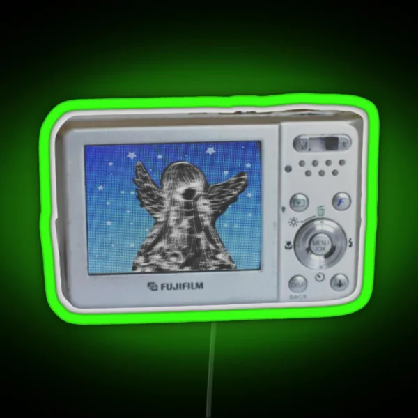 Anime Girl Digital 2000s Camera RGB Neon Sign