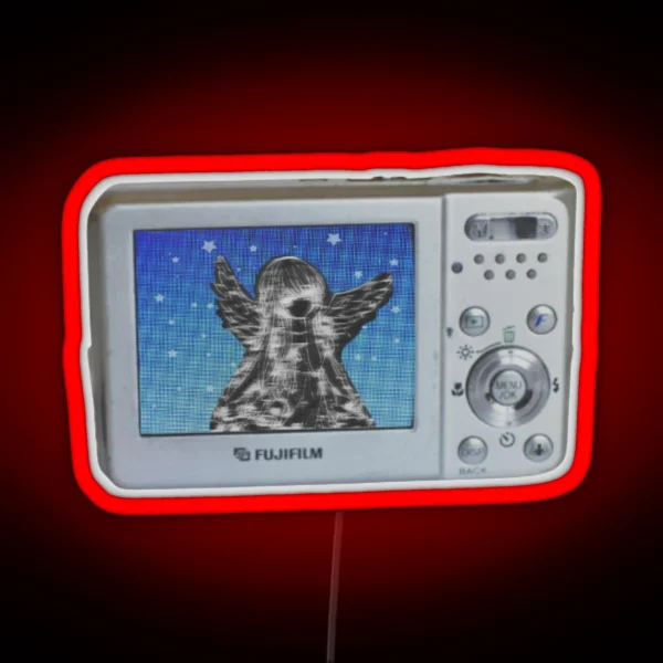 Anime Girl Digital 2000s Camera RGB Neon Sign