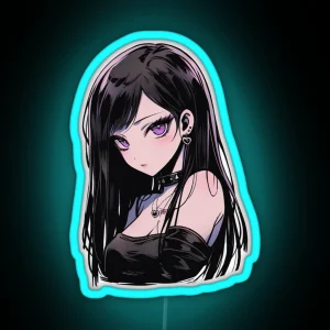 Anime Girl Goth RGB Neon Sign