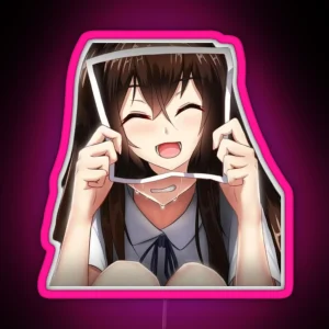 Anime Girl Hiding Her Crying RGB Neon Sign