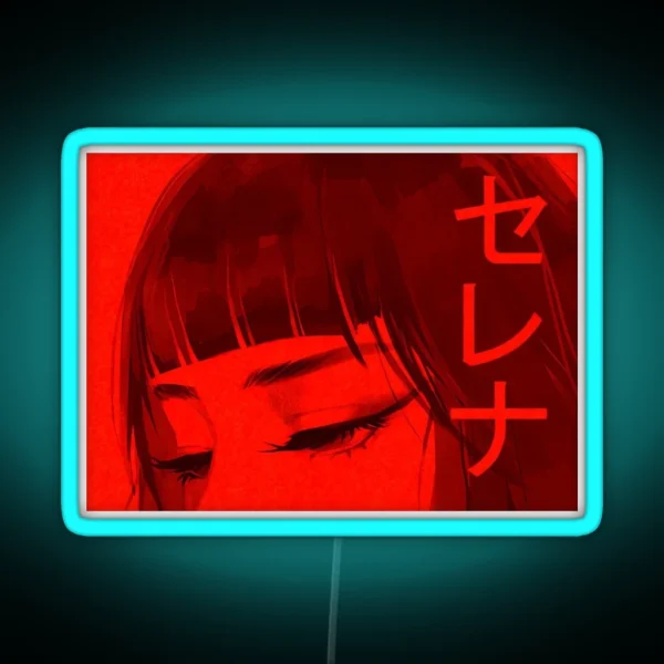 Anime Girl Katakana RGB Neon Sign