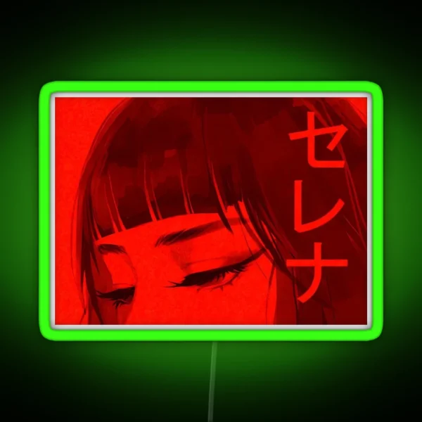 Anime Girl Katakana RGB Neon Sign