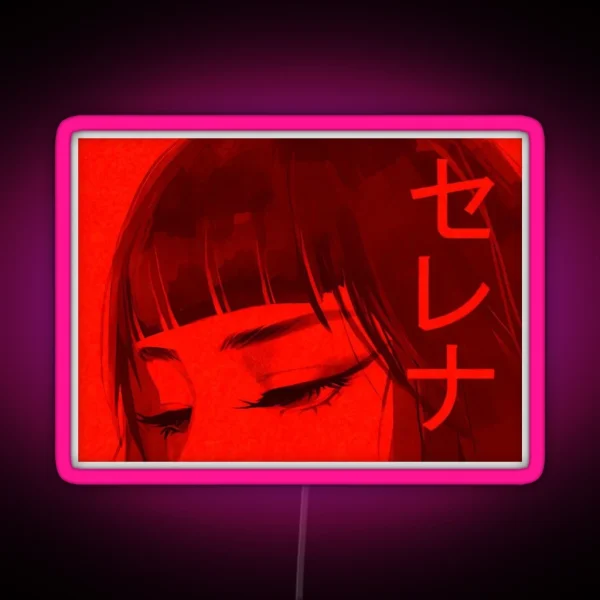 Anime Girl Katakana RGB Neon Sign