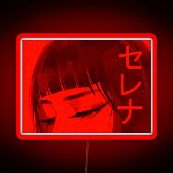 Anime Girl Katakana RGB Neon Sign