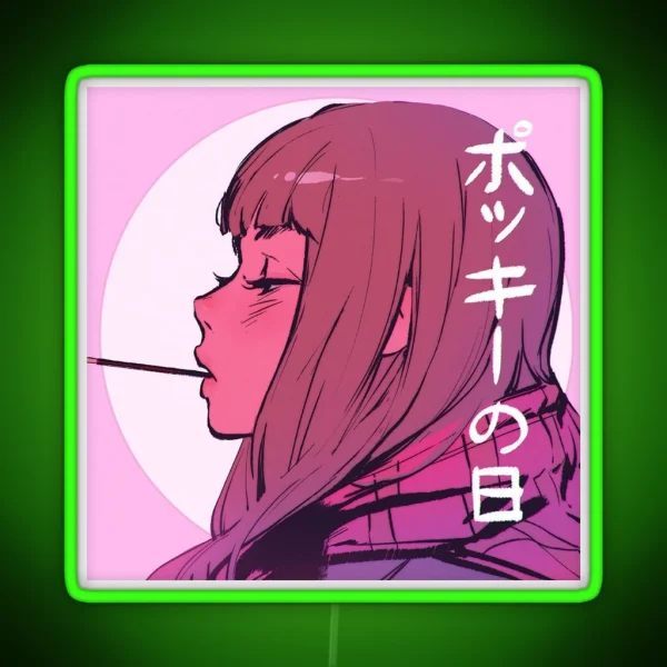Anime Girl Lofi RGB Neon Sign