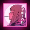 Vibrant anime-inspired lofi RGB neon art display LED canvas sign