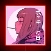 Vibrant anime girl inspired lofi neon light wall decor sign.
