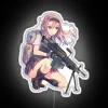 Gamer's paradise anime-inspired neon art decor with bold RGB accents