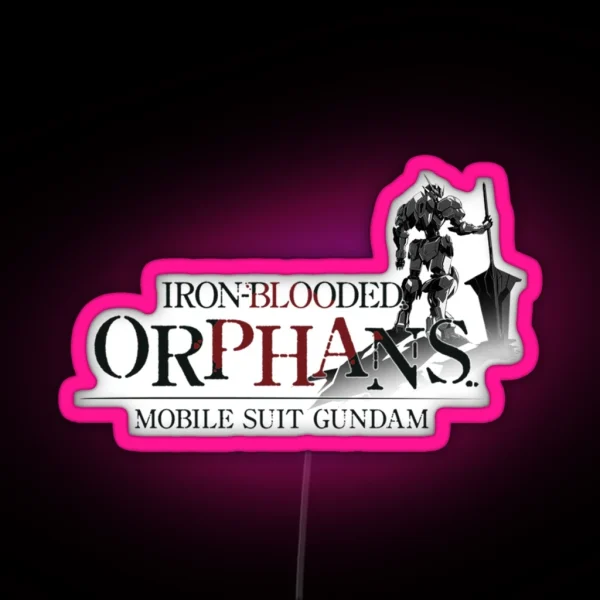 Anime Gundam Iron Blooded Orphans Logo RGB Neon Sign