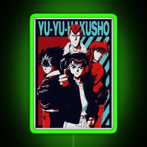 Anime Hakusho Poster RGB Neon Sign