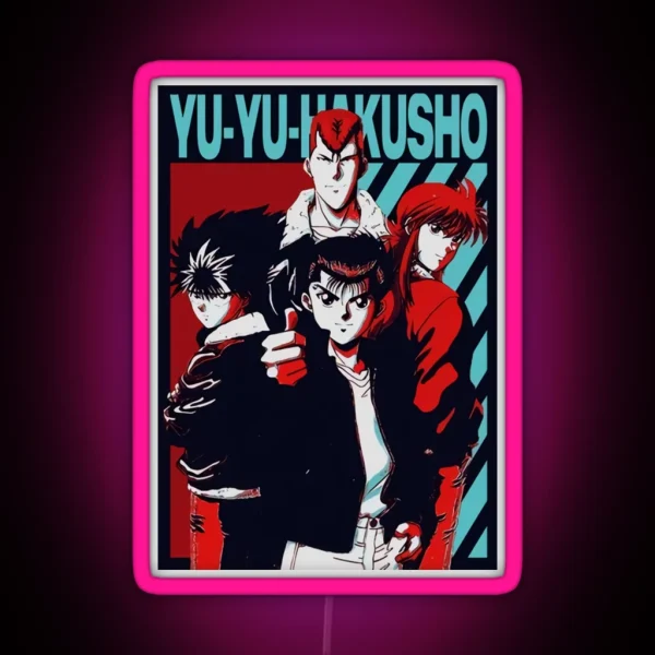Anime Hakusho Poster RGB Neon Sign