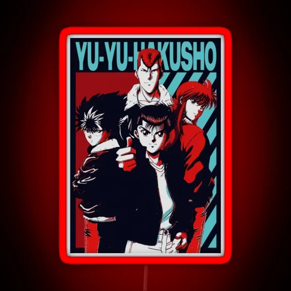 Anime Hakusho Poster RGB Neon Sign