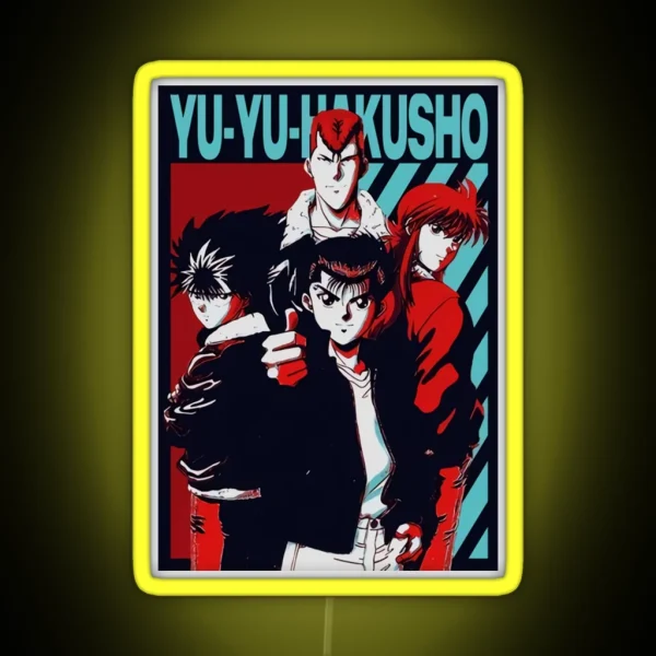 Anime Hakusho Poster RGB Neon Sign