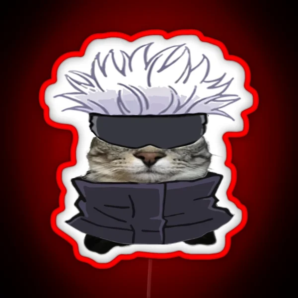 Anime Kaisen Character Cats Gojo RGB Neon Sign