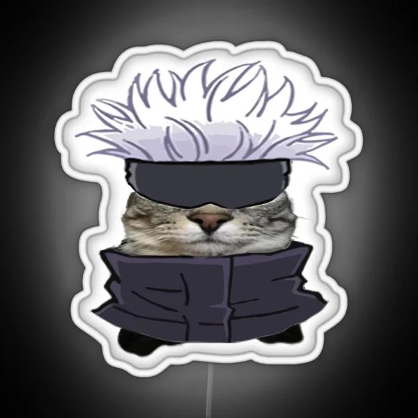 Anime Kaisen Character Cats Gojo RGB Neon Sign