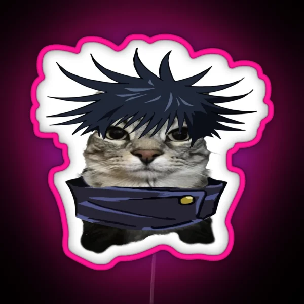Anime Kaisen Character Cats Megumi RGB Neon Sign