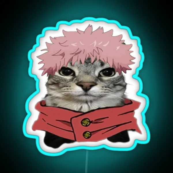 Anime Kaisen Character Cats Yuji RGB Neon Sign