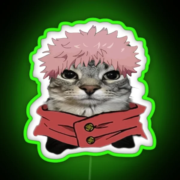 Anime Kaisen Character Cats Yuji RGB Neon Sign