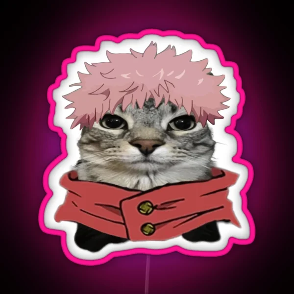 Anime Kaisen Character Cats Yuji RGB Neon Sign