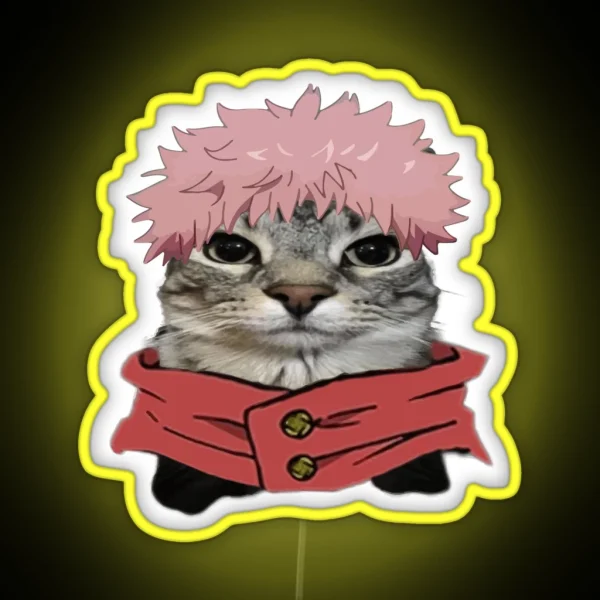 Anime Kaisen Character Cats Yuji RGB Neon Sign