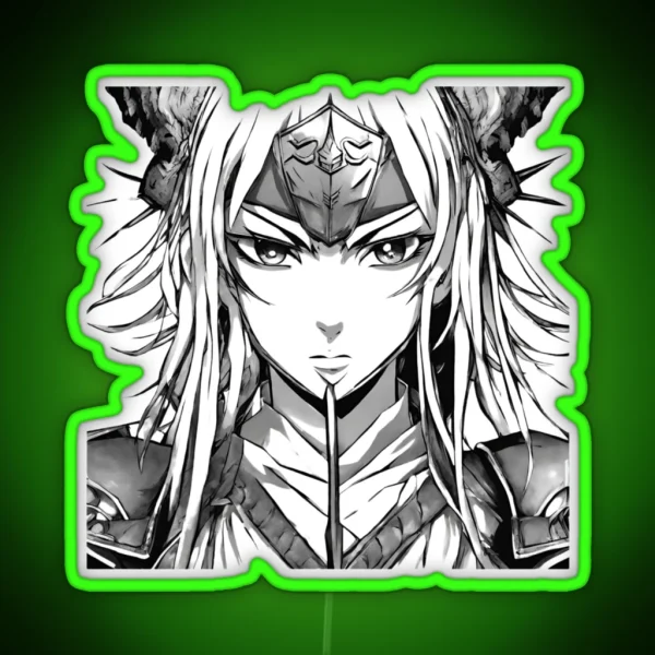 Anime Knight Artwork 1 RGB Neon Sign