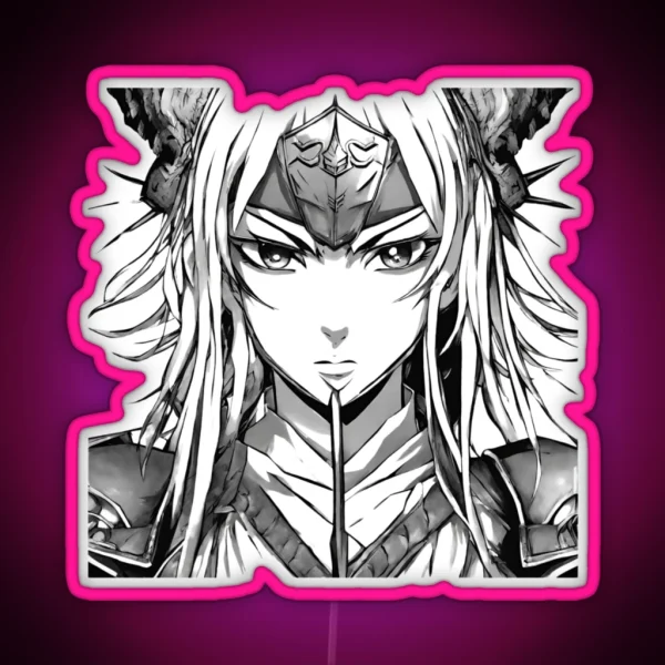 Anime Knight Artwork 1 RGB Neon Sign