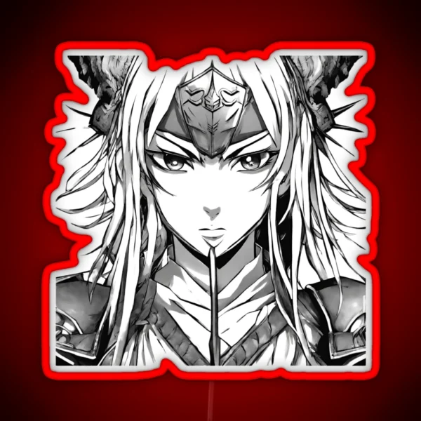 Anime Knight Artwork 1 RGB Neon Sign