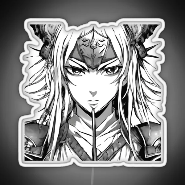 Anime Knight Artwork 1 RGB Neon Sign