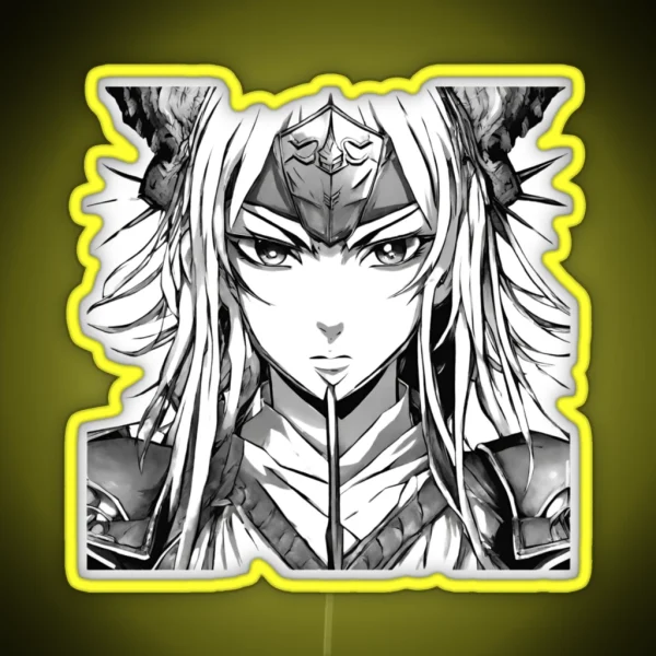 Anime Knight Artwork 1 RGB Neon Sign