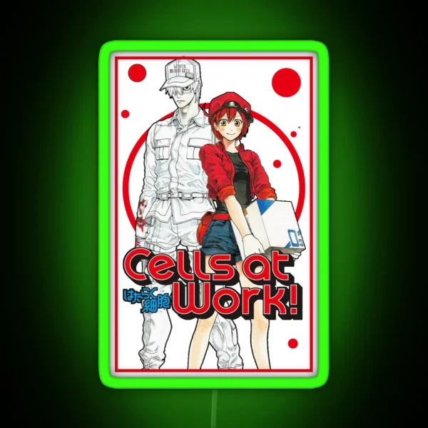 Anime Manga Cells At Work Characters RGB Neon Sign