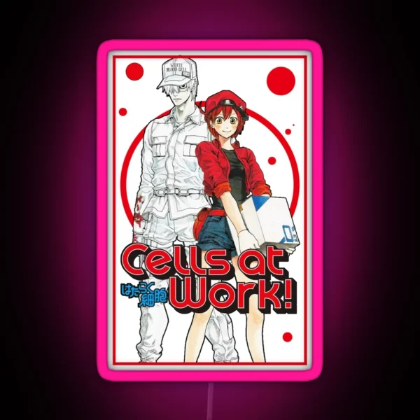 Anime Manga Cells At Work Characters RGB Neon Sign