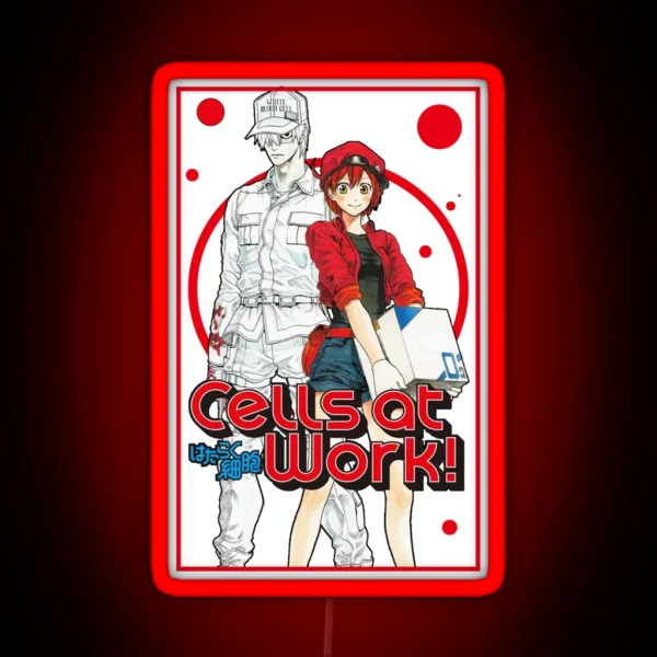 Anime Manga Cells At Work Characters RGB Neon Sign
