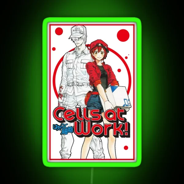 Anime Manga Cells At Work Characters RGB Neon Sign