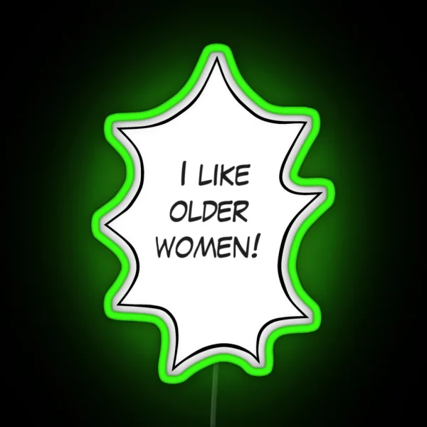 Anime Manga Older Women Speech Bubble RGB Neon Sign