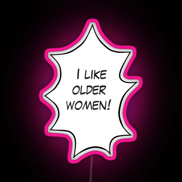 Anime Manga Older Women Speech Bubble RGB Neon Sign