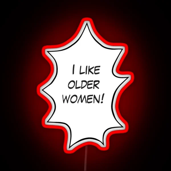 Anime Manga Older Women Speech Bubble RGB Neon Sign