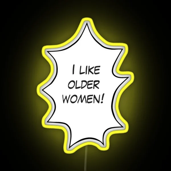 Anime Manga Older Women Speech Bubble RGB Neon Sign