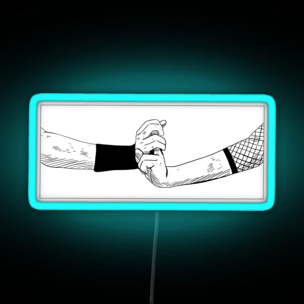 Anime Ninja Hand Sign RGB Neon Sign