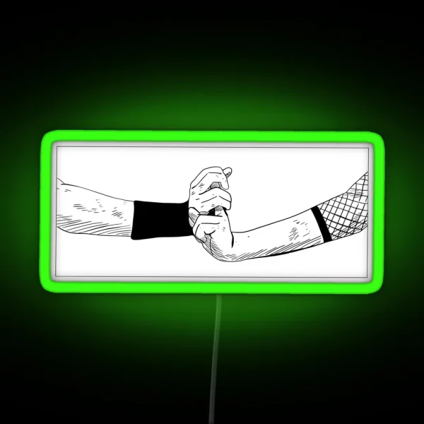 Anime Ninja Hand Sign RGB Neon Sign