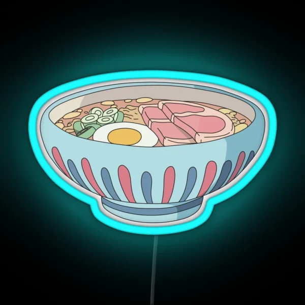 Anime Noodle Bowl RGB Neon Sign
