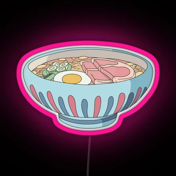 Anime Noodle Bowl RGB Neon Sign