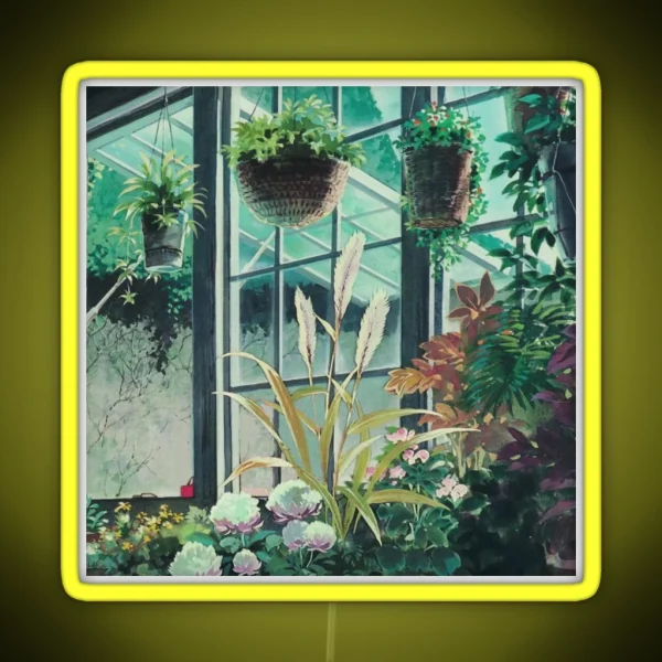 Anime Plants Scenery RGB Neon Sign
