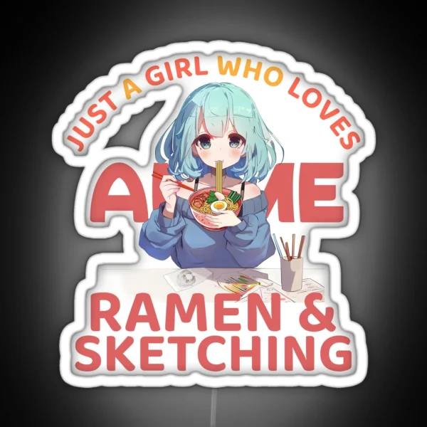 Anime Ramen And Sketches My Passion Palette RGB Neon Sign