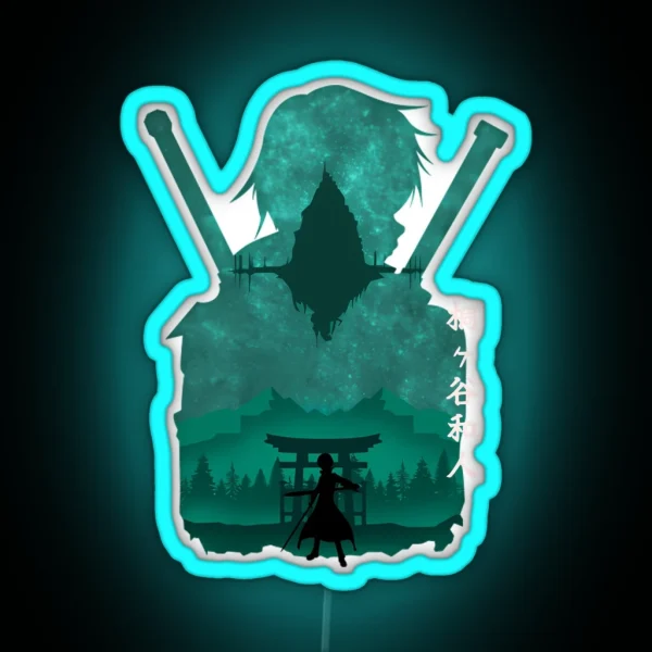 Anime Space Kirito Sword RGB Neon Sign