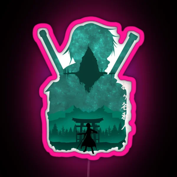 Anime Space Kirito Sword RGB Neon Sign